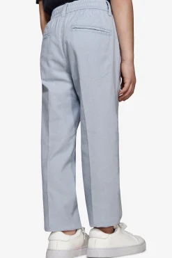 Pantalaccio misto lino celeste Kids