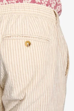 Pantalaccio seersucker rigato beige