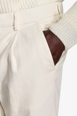 Pantalone spigato panna slim