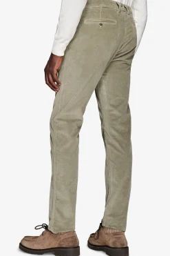 Pantaloni chino in velluto salvia
