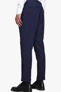 Pantaloni classici con pinces blu