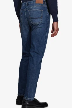 Pantaloni denim blu medio