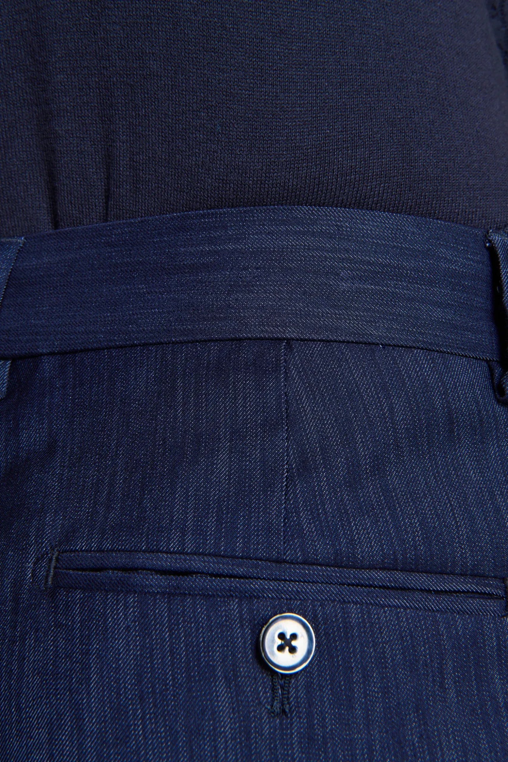Pantaloni effetto denim blu scuro