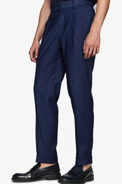 Pantaloni effetto denim blu scuro