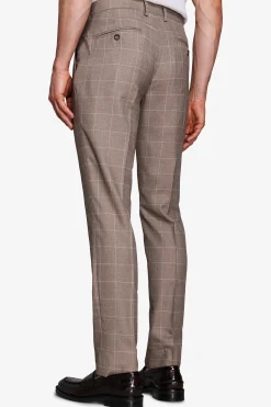 Pantaloni finestrati tortora