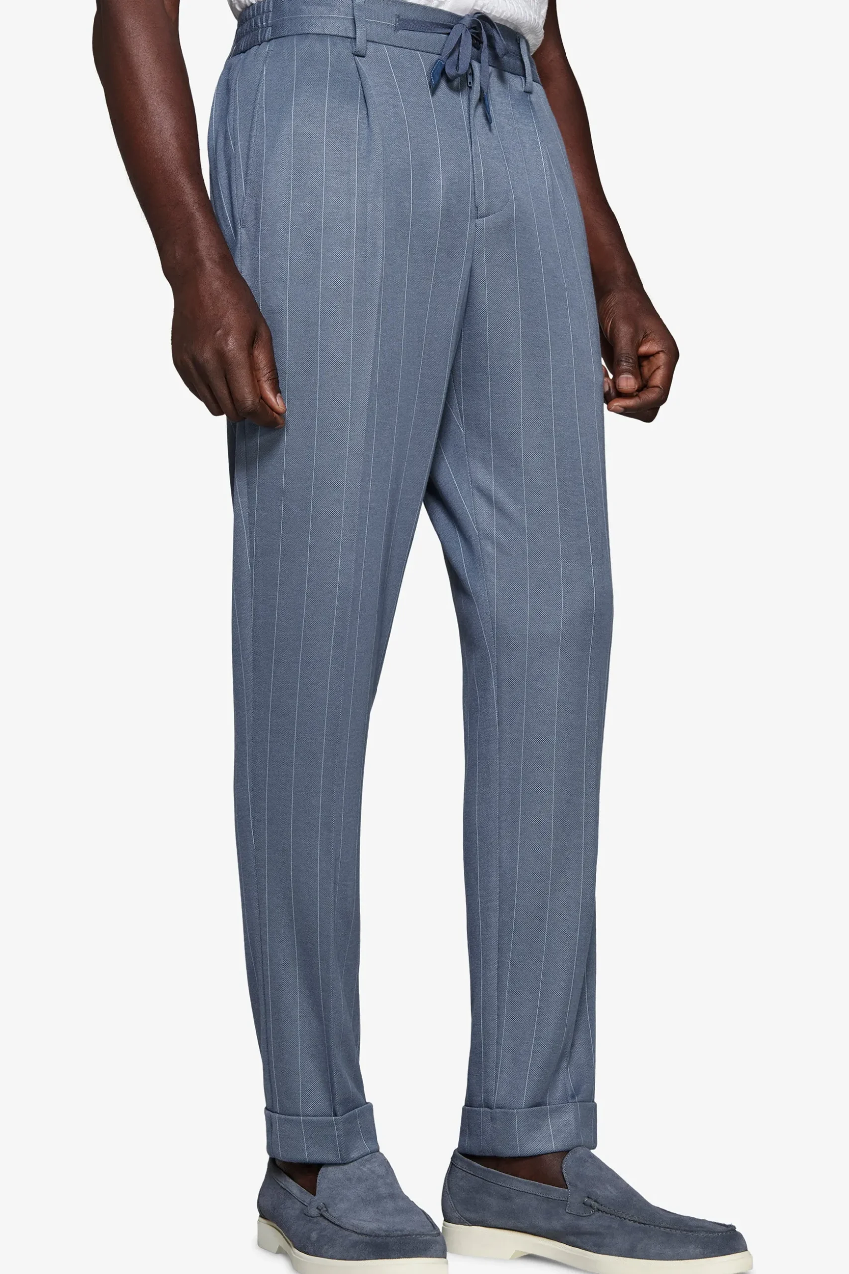 Pantaloni jersey gessati avion