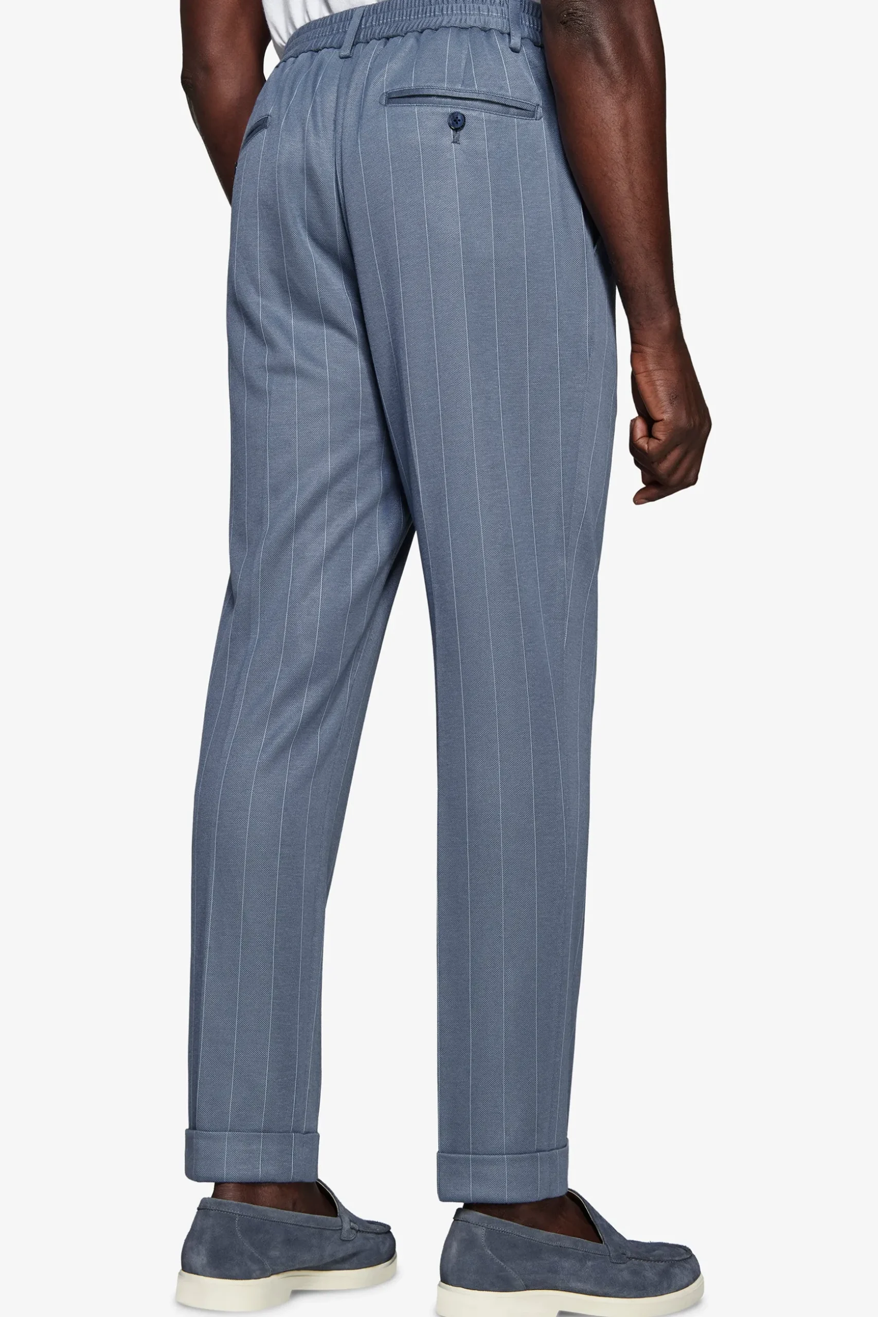 Pantaloni jersey gessati avion