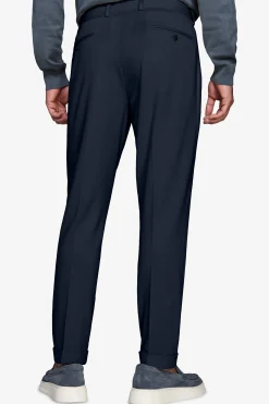 Pantaloni jersey stretch blu