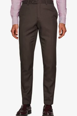 Pantaloni occhio di pernice marrone