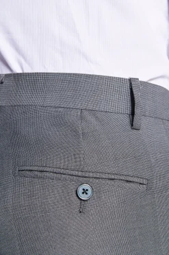 Pantaloni principe di galles grigi