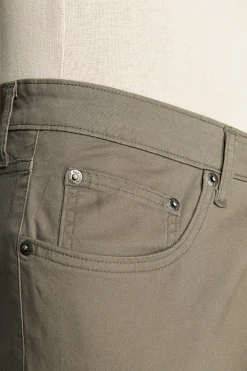 Pantaloni 5 tasche gabardina verdi