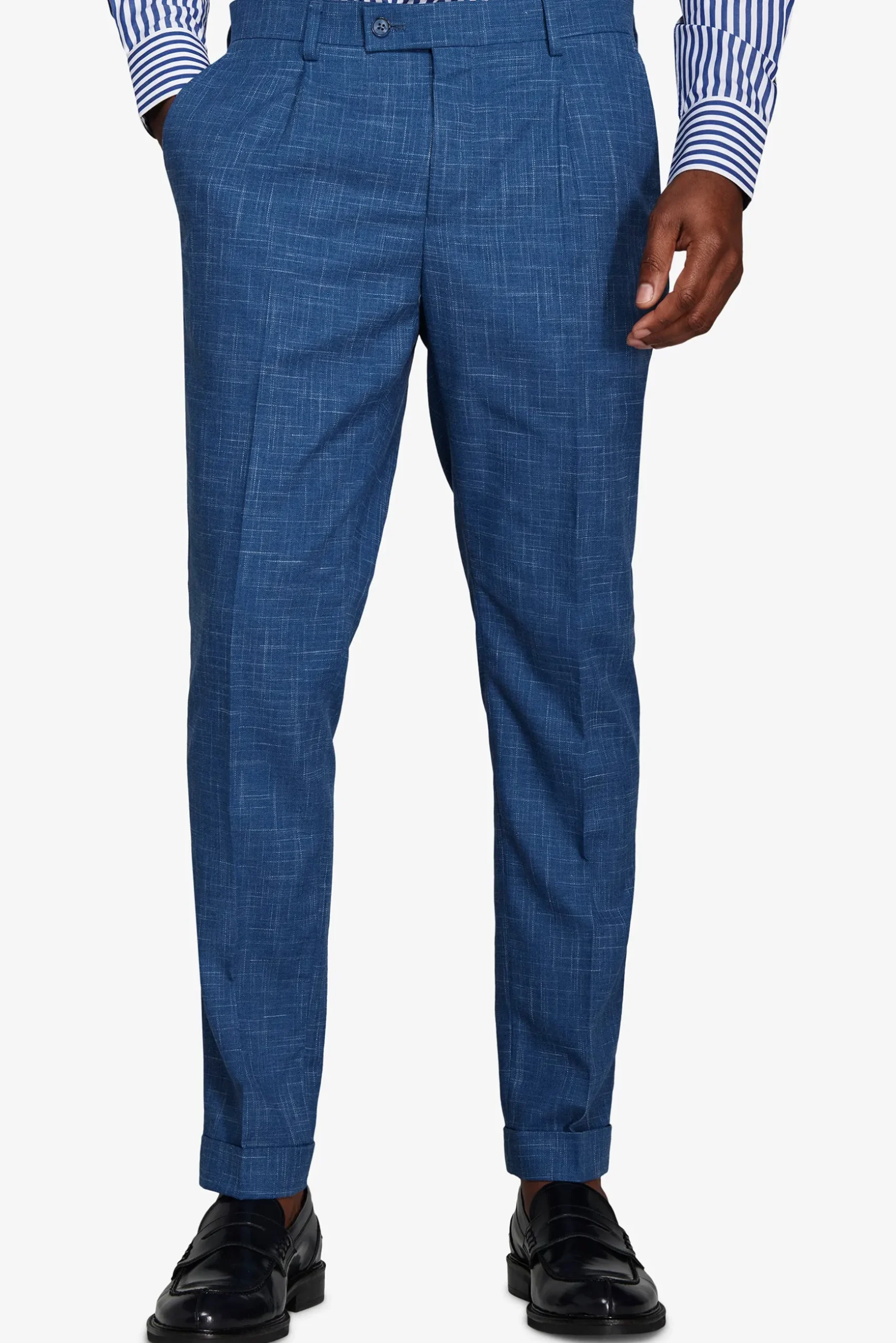 Pantaloni tela fiammata royal