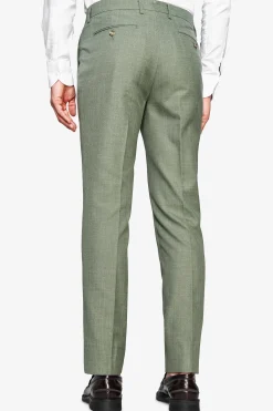 Pantaloni tela fiammata verde