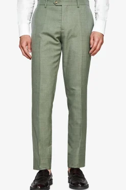 Pantaloni tela fiammata verde