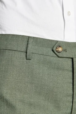 Pantaloni tela fiammata verde