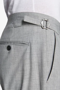 Pantaloni tela melange grigi