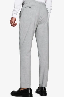 Pantaloni tela melange grigi