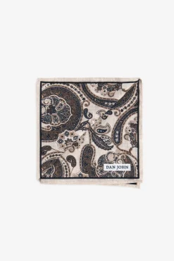 Pochette disegno cashmere blu