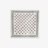 Pochette disegno geometrico fiore panna