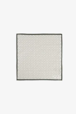 Pochette disegno micro fiore panna