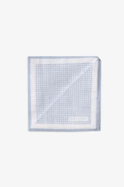 Pochette micro check celeste