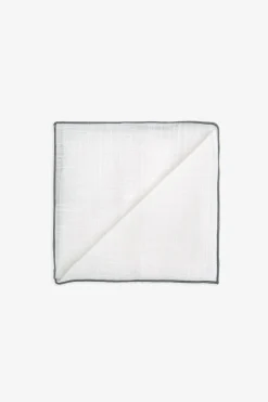 Pochette profili a contrasto panna