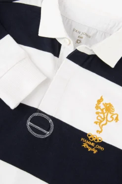 Polo a righe blu Kids Dan John x Fiamme Oro Rugby
