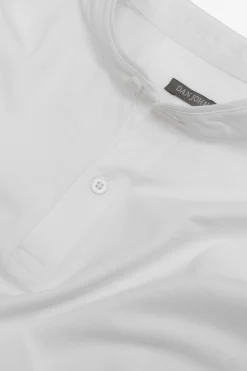 Polo coreana in piquet bianca
