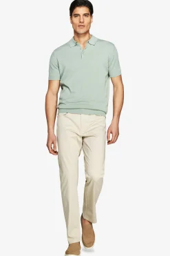 Polo in maglia basic in cotone light green