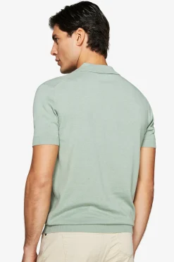Polo in maglia basic in cotone light green
