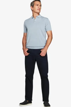 Polo in maglia basic in cotone celeste
