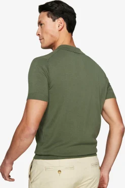 Polo in maglia basic in cotone verde