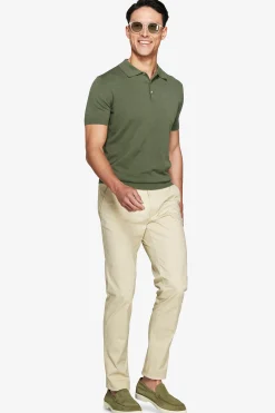 Polo in maglia basic in cotone verde
