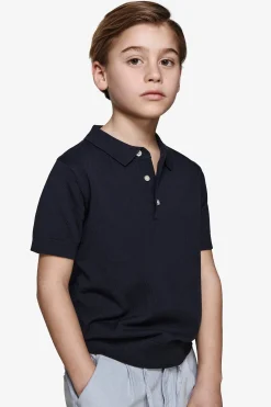 Polo in maglia blu Kids