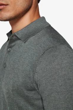 Polo in maglia con bottoni verde