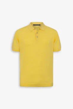 Polo in maglia gialla
