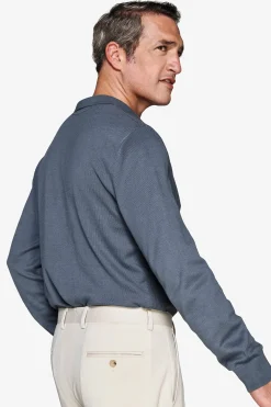 Polo in maglia Herringbone avion