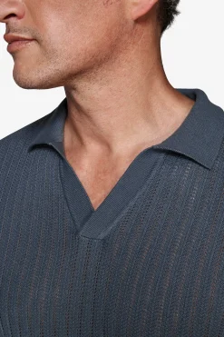 Polo in maglia Herringbone avion