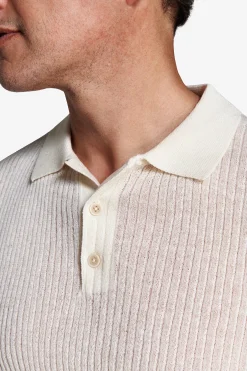 Polo in maglia misto lino burro