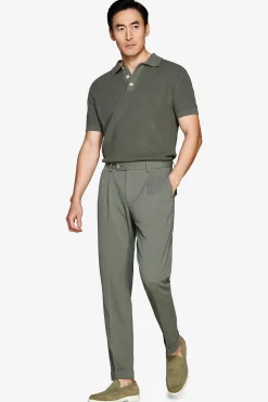 Polo in maglia punto pannocchia verde