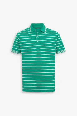 Polo rigata jersey smeraldo