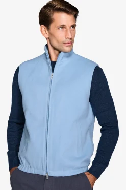 Smanicato full zip celeste