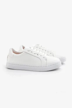 Sneakers in ecopelle bianca Kids