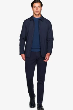 Trench corto blu