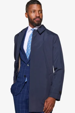 Trench leggero tecnico blu