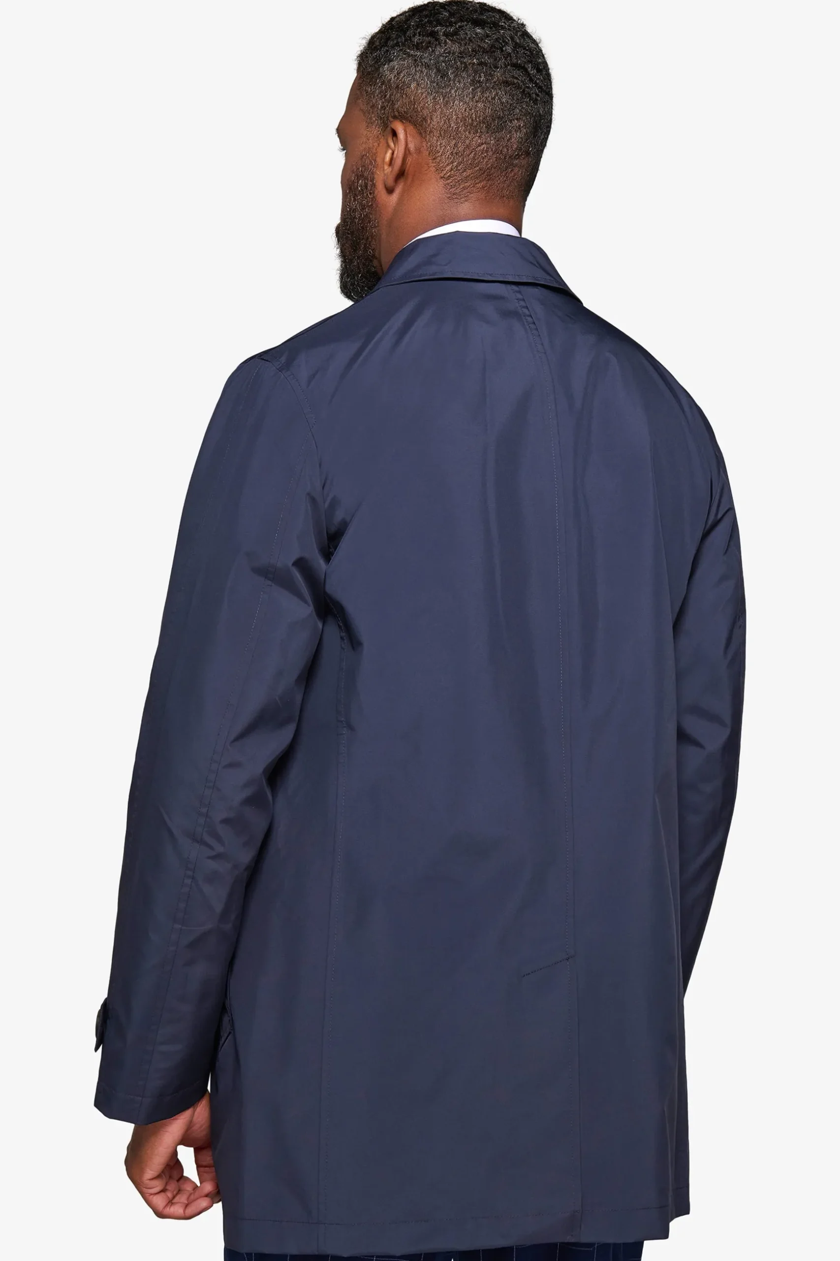 Trench leggero tecnico blu
