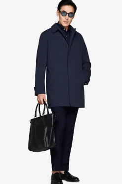 Trench tecnico blu