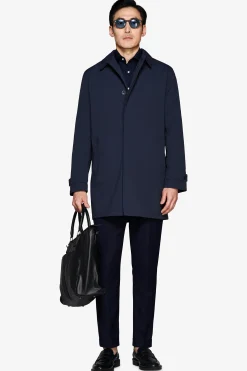 Trench tecnico blu
