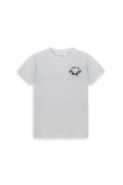 T-shirt basic bianca con stampa Kids