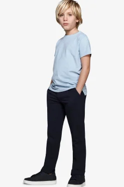 T-shirt basic con ricamo celeste Kids